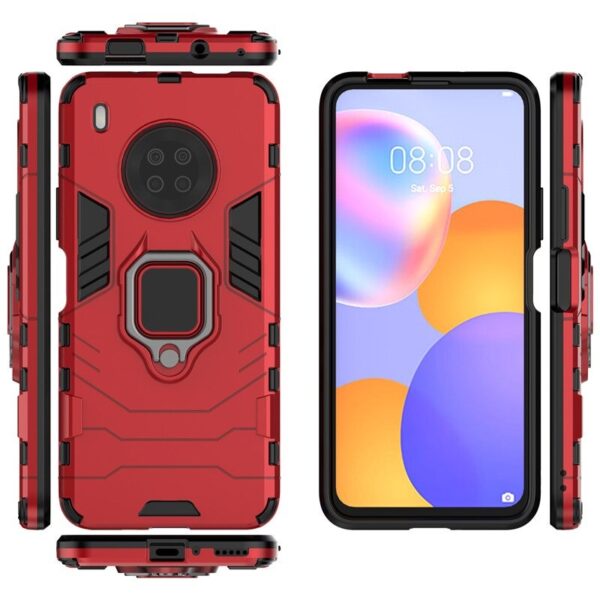 Huawei Y9A  Armor Ring Case + 3D Tempered Glass Protector - Image 6