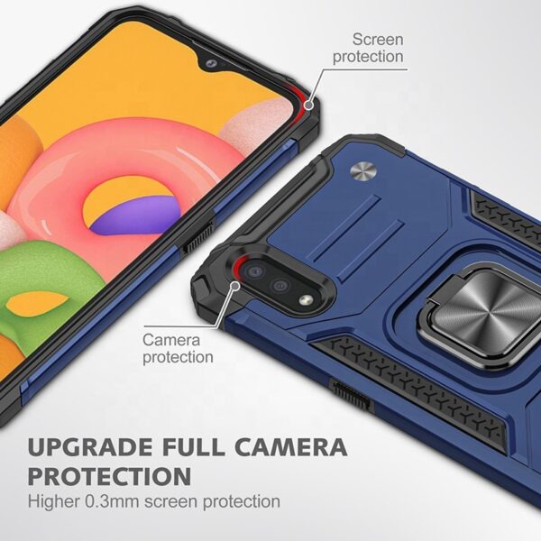 Samsung A30s, A50, A50s Armor Ring Case + 3D Glass Protector - Image 10