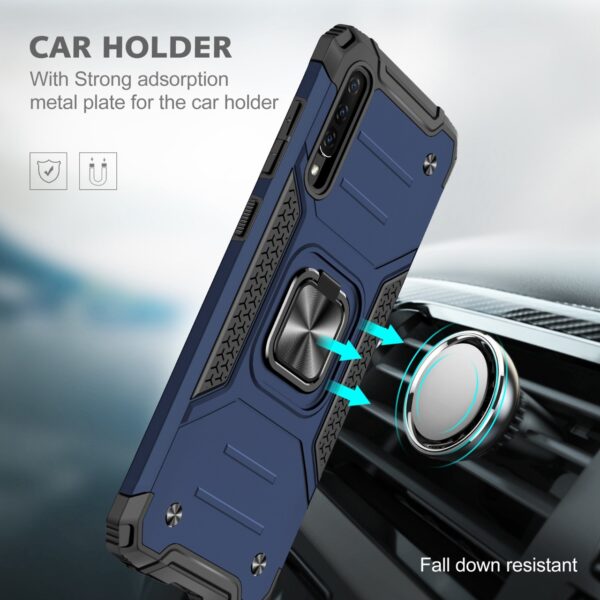 Samsung A30s, A50, A50s Armor Ring Case + 3D Glass Protector - Image 14