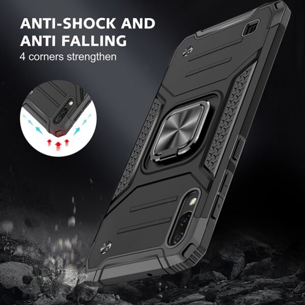 Samsung A30s, A50, A50s Armor Ring Case + 3D Glass Protector - Image 18