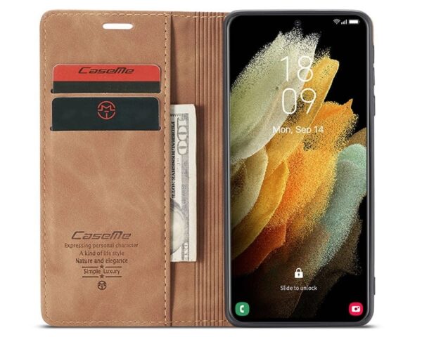 Samsung Galaxy S21 Series CaseMe Leather Flip Case - Image 8