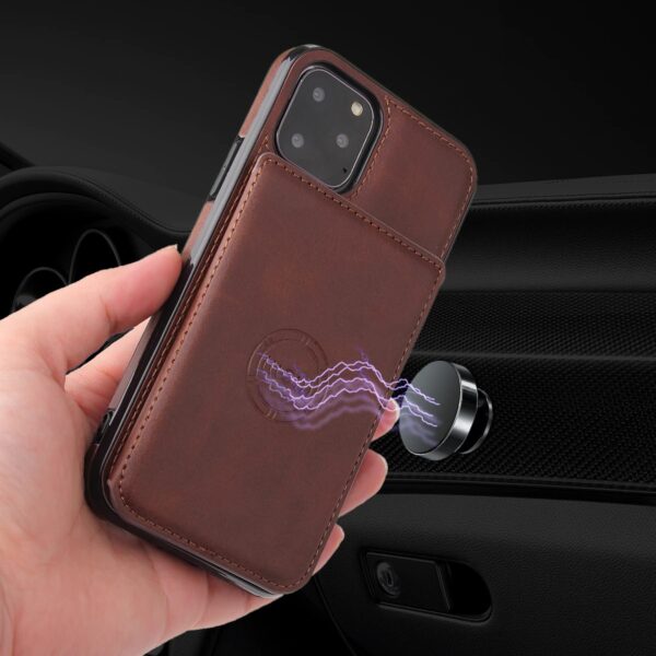 iPhone 12 Series Luxury Leather Wallet Back Cover Case - Image 26