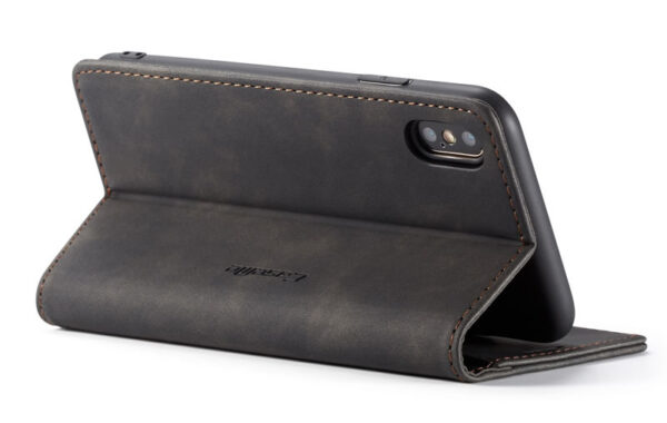 CaseMe iPhone X/Xs , Xr & Xs Max Retro Matte Soft Flip Leather Wallet Case - Image 14