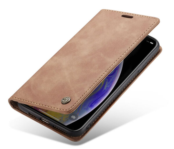 CaseMe iPhone X/Xs , Xr & Xs Max Retro Matte Soft Flip Leather Wallet Case - Image 10