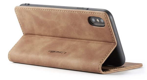 CaseMe iPhone X/Xs , Xr & Xs Max Retro Matte Soft Flip Leather Wallet Case - Image 8