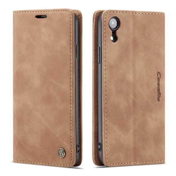 CaseMe iPhone X/Xs , Xr & Xs Max Retro Matte Soft Flip Leather Wallet Case - Image 3