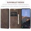 CaseMe Samsung Galaxy A05/A05s, A14, A15, A24 & A25  Soft Slim Folio Retro Flip Leather Wallet Case with 2 Cards Slot - Image 6