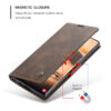 CaseMe Samsung Galaxy S24 Ultra Soft Slim Folio  Retro Flip Leather Wallet Case with 2 Cards Slot - Image 5