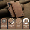 CaseMe Samsung Galaxy S24 Ultra Soft Slim Folio  Retro Flip Leather Wallet Case with 2 Cards Slot - Image 13