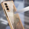 Premium Marble Patterned Shockproof Armor Case For Samsung Galaxy Z Fold3,4,5&6 With Hinge Protection 360 Degree Case with Built-in Screen Protector - Image 6