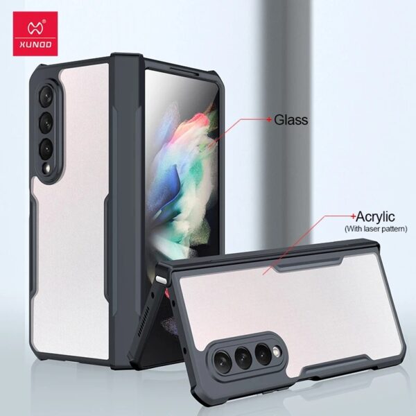 Original Xundd Beatle Series Shockproof Airbag Camera And Screen Protection Anti-Fingerprint Transparent Cover With Magnetic Hinge Protection 360 Degree Case with Built-in Screen Protector For Samsung Galaxy Z Fold & Z Flip - Image 13