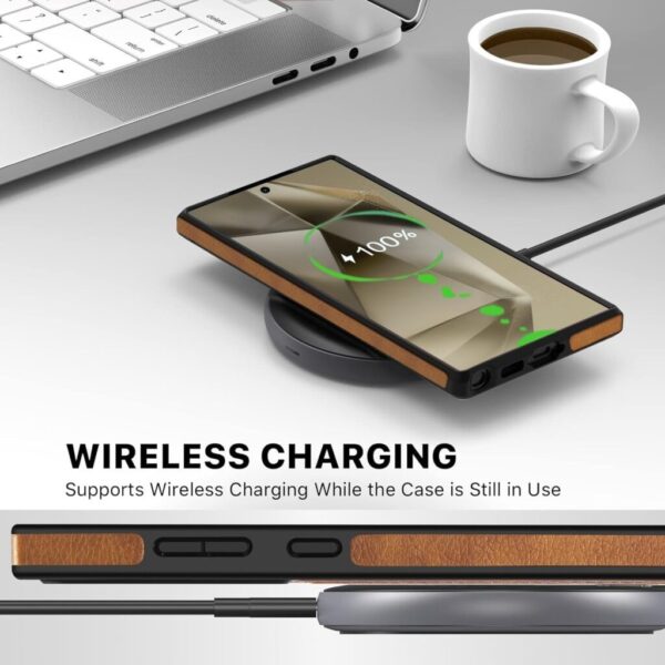 Luxury Retro Leather Back Cover With Invisible Stand Magnetic Wireless Charging Case For Samsung Galaxy S22 Ultra, S23 Ultra, S24 Ultra & S25 Ultra - Image 19