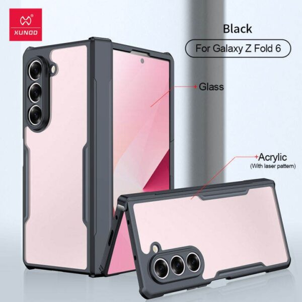 Original Xundd Beatle Series Shockproof Airbag Camera And Screen Protection Anti-Fingerprint Transparent Cover With Magnetic Hinge Protection 360 Degree Case with Built-in Screen Protector For Samsung Galaxy Z Fold & Z Flip - Image 6