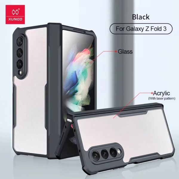 Original Xundd Beatle Series Shockproof Airbag Camera And Screen Protection Anti-Fingerprint Transparent Cover With Magnetic Hinge Protection 360 Degree Case with Built-in Screen Protector For Samsung Galaxy Z Fold & Z Flip - Image 19