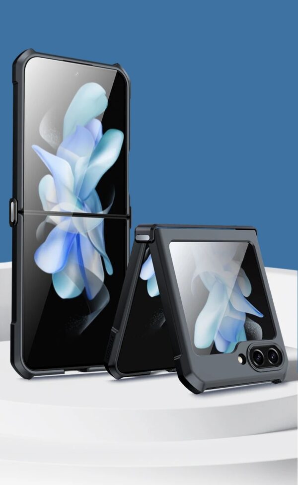 Original Xundd Beatle Series Shockproof Airbag Camera And Screen Protection Anti-Fingerprint Transparent Cover With Magnetic Hinge Protection 360 Degree Case with Built-in Screen Protector For Samsung Galaxy Z Fold & Z Flip - Image 2