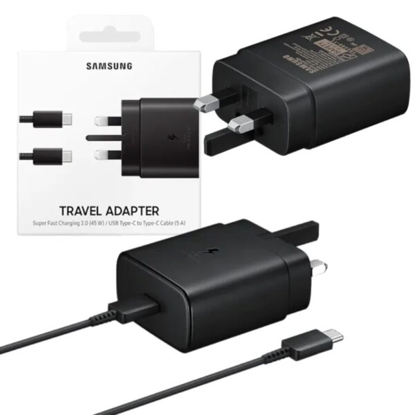 Original Samsung 45W & 25W PD Super Fast Wall Charger With USB Type-C to C Cable - Image 3