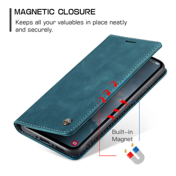 Original CaseMe Soft Slim Folio Retro Flip Leather Wallet Case with 2 Cards Slot For Samsung Galaxy - Image 8