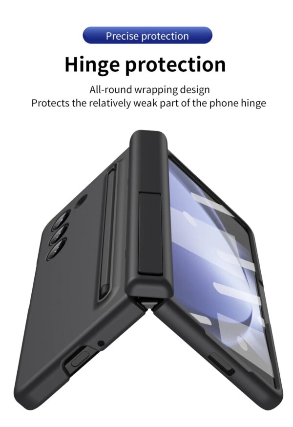 Samsung Galaxy Z Fold7 Magnetic Hinge Protection 360 Degree Case with Built-in Screen Protector, Stylus Pen and Magnetic Kickstand Function - Image 6
