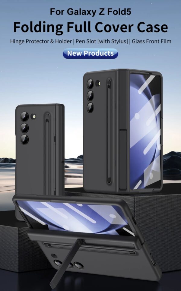Samsung Galaxy Z Fold7 Magnetic Hinge Protection 360 Degree Case with Built-in Screen Protector, Stylus Pen and Magnetic Kickstand Function - Image 13
