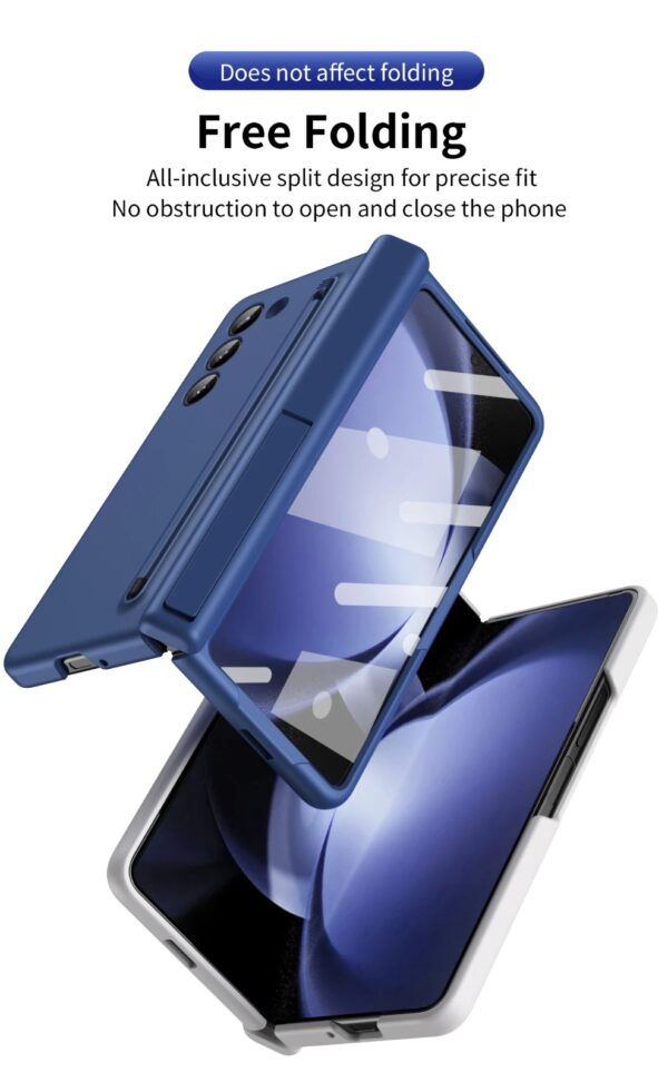 Samsung Galaxy Z Fold7 Magnetic Hinge Protection 360 Degree Case with Built-in Screen Protector, Stylus Pen and Magnetic Kickstand Function - Image 3