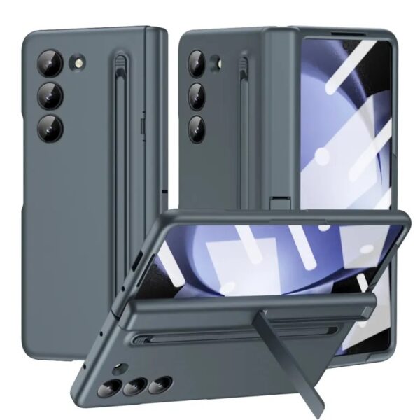 Samsung Galaxy Z Fold7 Magnetic Hinge Protection 360 Degree Case with Built-in Screen Protector, Stylus Pen and Magnetic Kickstand Function