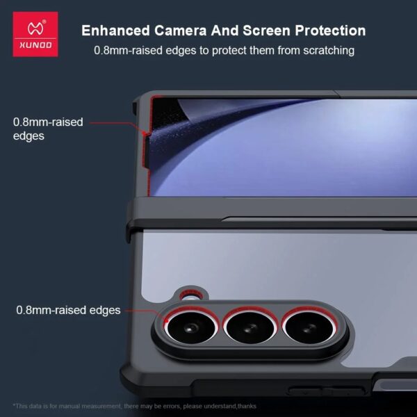 Original Xundd Beatle Series Shockproof Airbag Camera And Screen Protection Anti-Fingerprint Transparent Cover With Magnetic Hinge Protection 360 Degree Case with Built-in Screen Protector For Samsung Galaxy Z Fold7 - Image 19