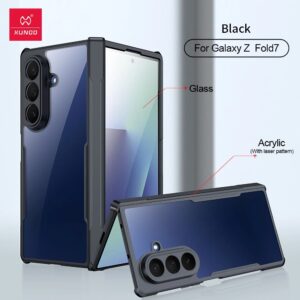 Original Xundd Beatle Series Shockproof Airbag Camera And Screen Protection Anti-Fingerprint Transparent Cover With Magnetic Hinge Protection 360 Degree Case with Built-in Screen Protector For Samsung Galaxy Z Fold7