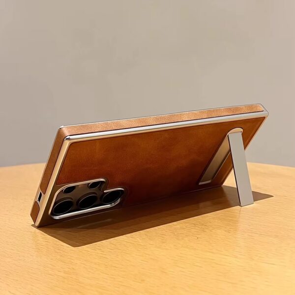 Luxury Premium Retro Leather Back Cover With Kickstand For Samsung Galaxy S22 Ultra, S23 Ultra, S24 Ultra & S25 Ultra - Image 8