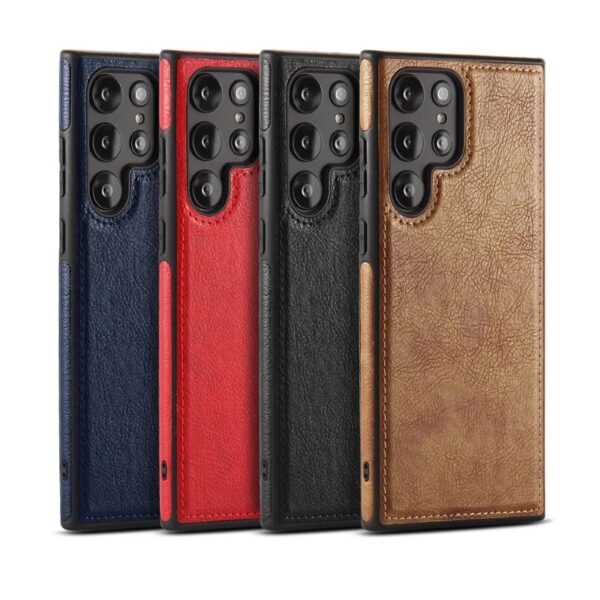 Upgraded Luxury Premium Retro Leather Back Cover For Samsung Galaxy S22 Ultra, S23 Ultra, S24 Ultra & S25 Ultra