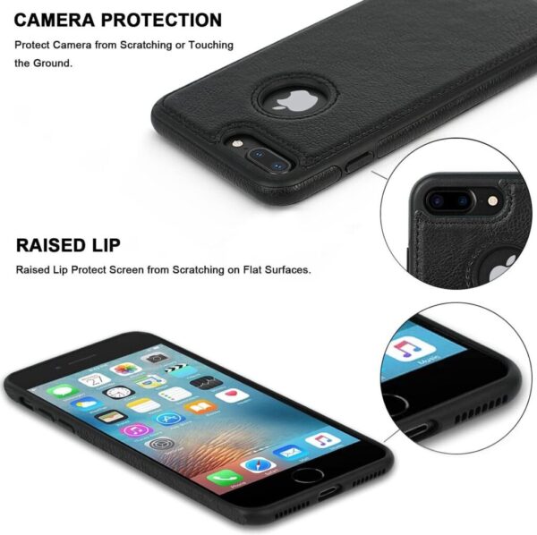 Luxury Premium Car Line Stitching Shockproof Retro Leather Back Cover with Raised Edges & Side Soft TPU with Logo View Case For iPhone - Image 20
