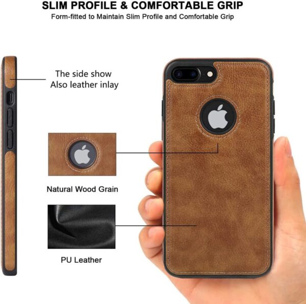 Luxury Premium Car Line Stitching Shockproof Retro Leather Back Cover with Raised Edges & Side Soft TPU with Logo View Case For iPhone - Image 17