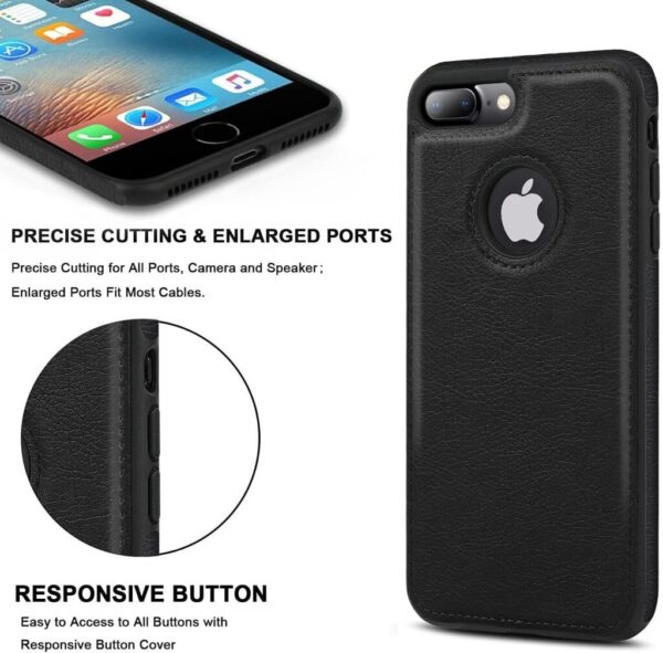 Luxury Premium Car Line Stitching Shockproof Retro Leather Back Cover with Raised Edges & Side Soft TPU with Logo View Case For iPhone - Image 13