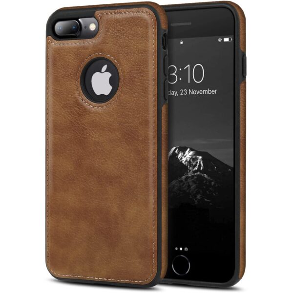 Luxury Premium Car Line Stitching Shockproof Retro Leather Back Cover with Raised Edges & Side Soft TPU with Logo View Case For iPhone - Image 6