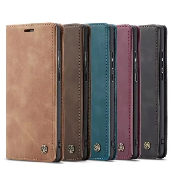 CaseMe Soft Slim Folio Retro Flip Leather Wallet Case with 2 Cards Slot For Samsung Galaxy