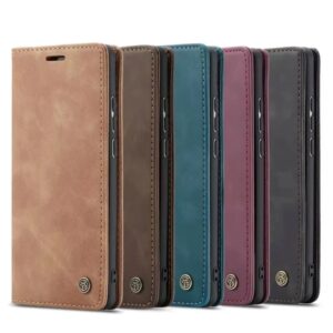 Original CaseMe Soft Slim Folio Retro Flip Leather Wallet Case with 2 Cards Slot For Samsung Galaxy A07,A15/A24/A25,A16/A26,A17,A36/A56,A54 & A35/A55