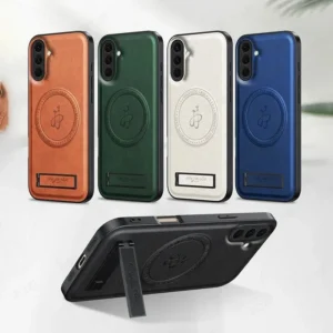 lthmy PU Leather Stand Case For Samsung Galaxy A56/A36, A55/A35 & A26 Matte Shockproof Protection Armor Bracket Back Cover