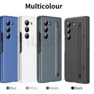 lthmy Samsung Galaxy Z Fold7 Magnetic Hinge Protection 360 Degree Case with Built-in Screen Protector, Stylus Pen and Magnetic Kickstand Function