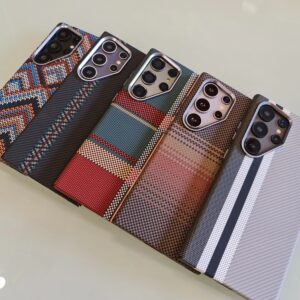 MILLION CASES Ultimate Luminous Carbon Fiber Texture, Slim Lightweight Premium Back Cover with Strong Magnetic Support Shockproof Protective and Scratch Resistant Case For Samsung Galaxy S25, S24, S23 & S22 Ultra