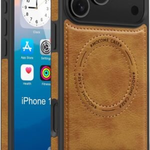 Original Leather Back Cover With Invisible Stand Magnetic Wireless Charging Case For iPhone 17 Pro Max & 17 Pro