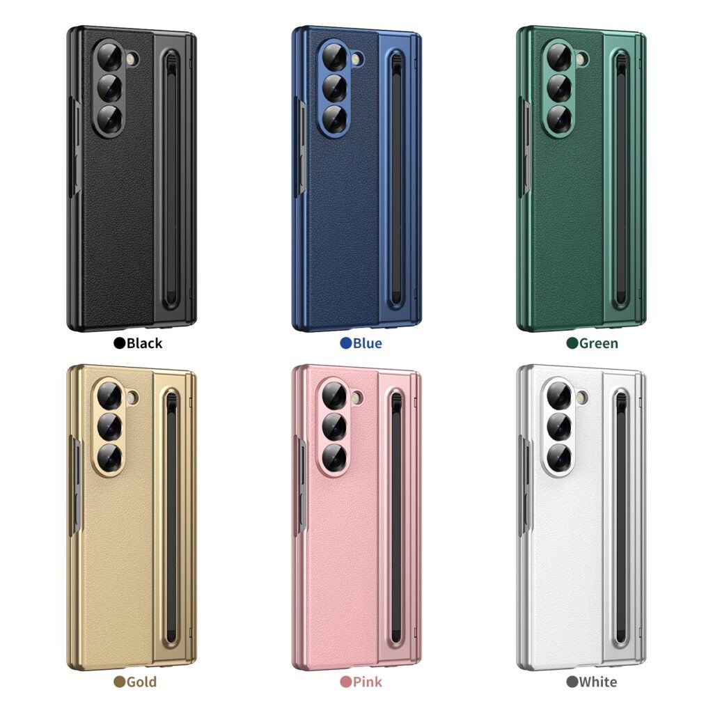 Genuine  GKK Ultra Thin Retro Leather Foldable Magnetic Case For Samsung Galaxy Z Fold6,5,4&3 With Hinge Protection 360 Degree Case with Built-in Screen Protector & S-Pen